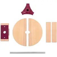 Obstpresse - manuell - Holz - 6 L - inkl. Holzblöcke, Druckplatte und Presstuch