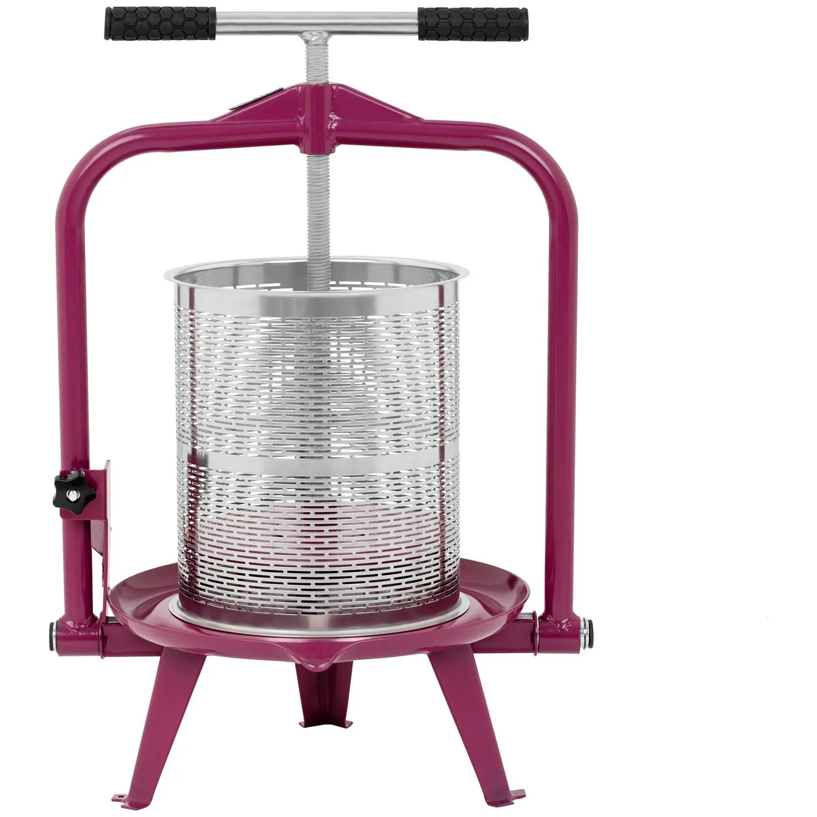 Pressoir inox - 14 l - 1 toile de presse incluse - Royal Catering (Couleur(s): Rouge)