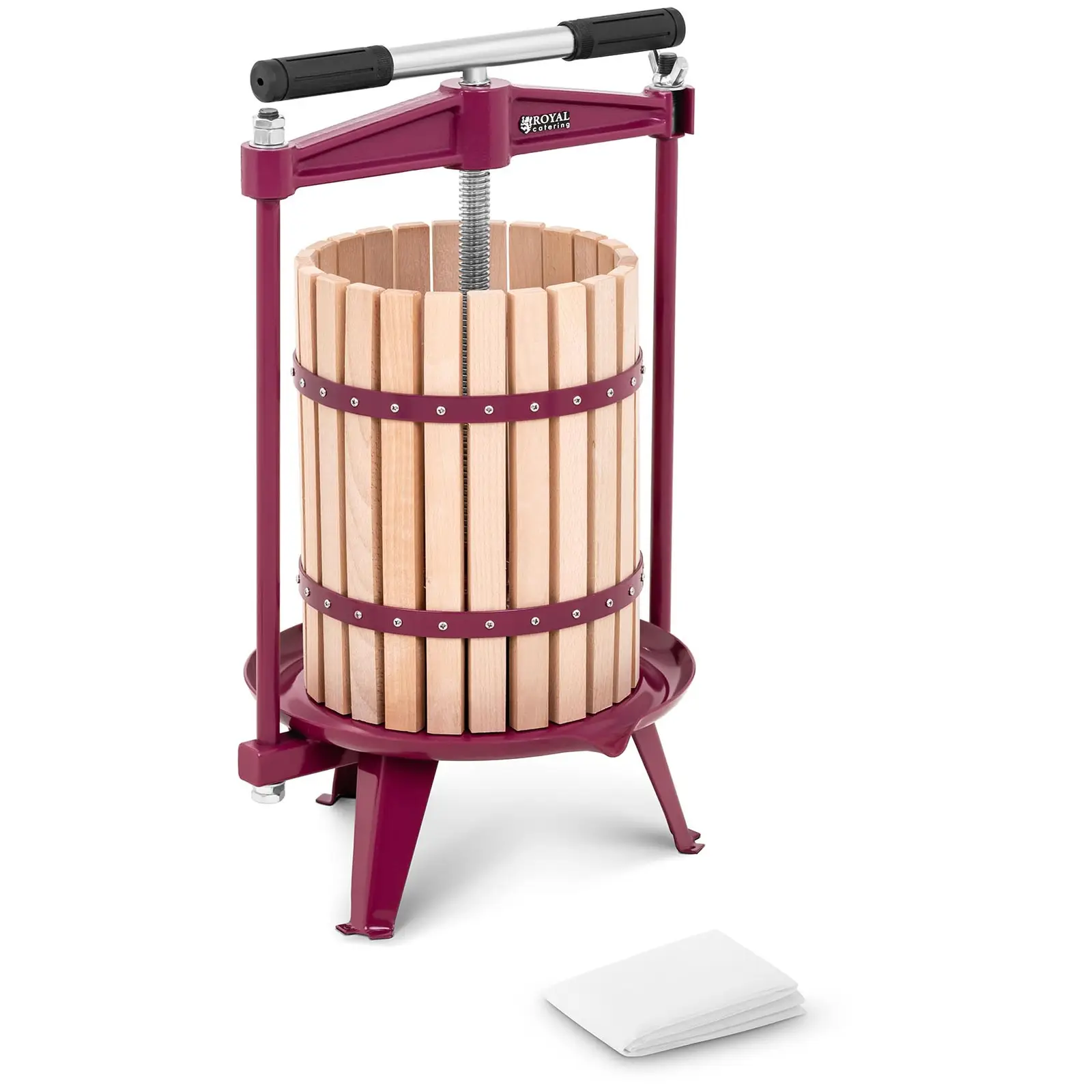 Fruit Press - manual - wooden - 18 L - incl. 1 pressing cloth