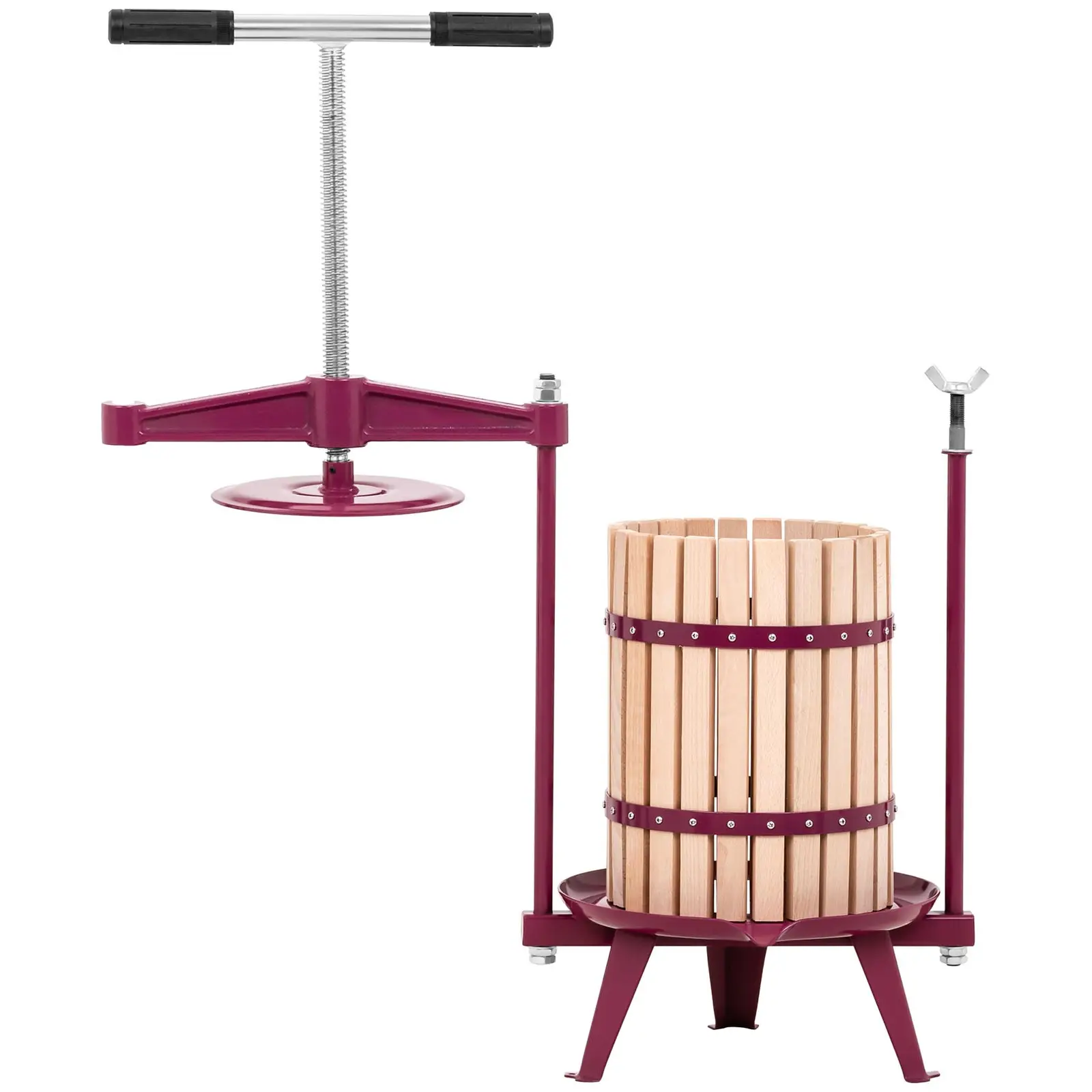 Fruit Press - manual - wooden - 18 L - incl. 1 pressing cloth