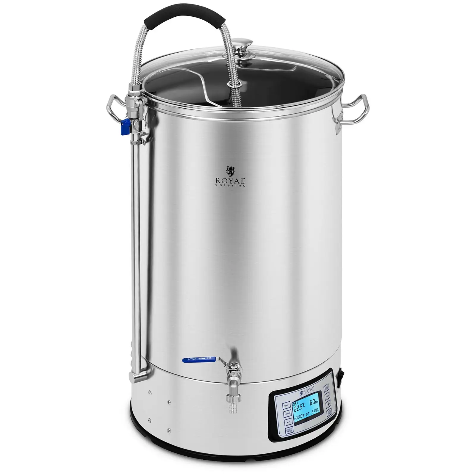 Fermentatore birra inox termocontrollato - 30 L - 700 / 1800