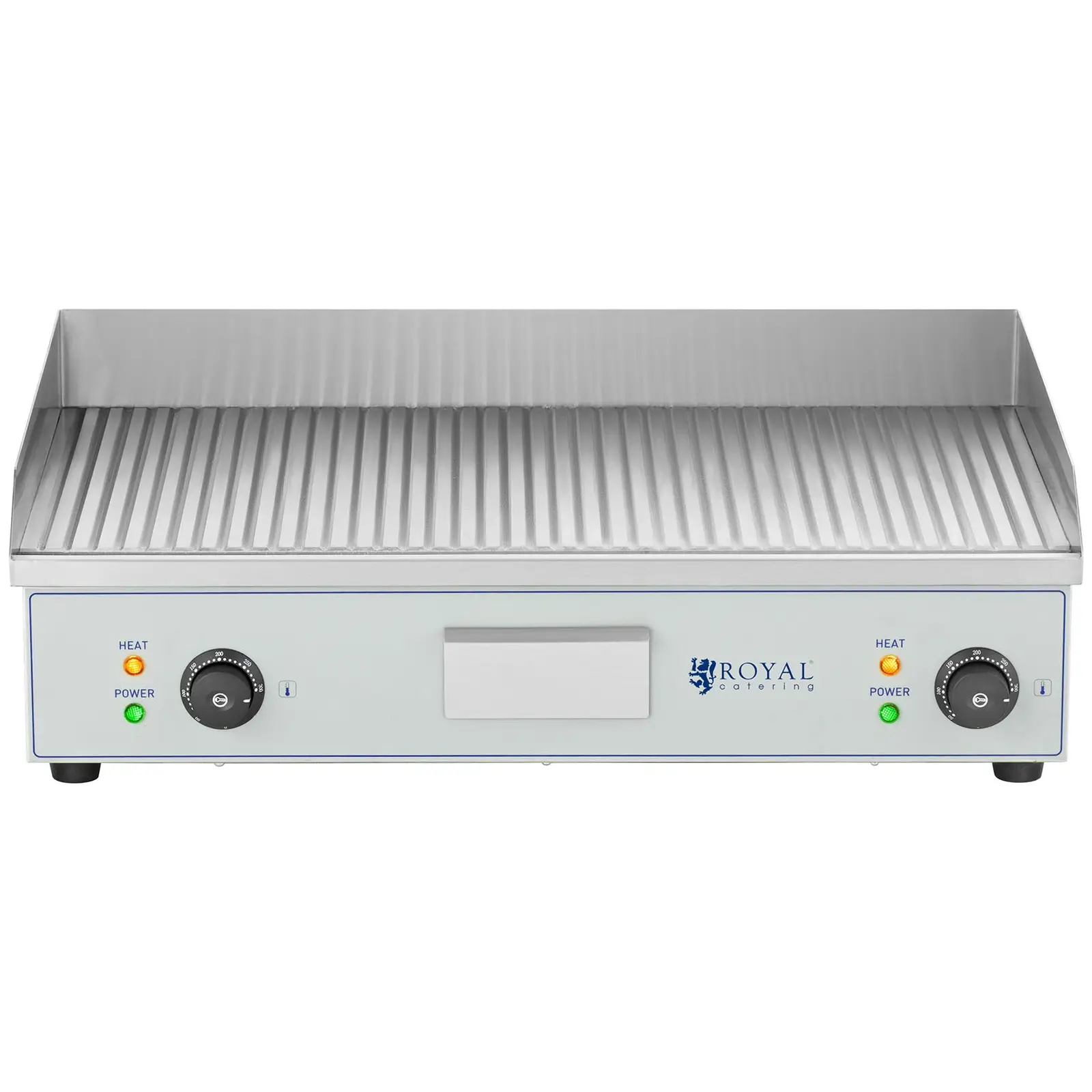 Plancha électrique professionnelle - Double - 400 x 730 mm - Royal Catering - 2 x 2 200 W (Couleur(s): Argenté)