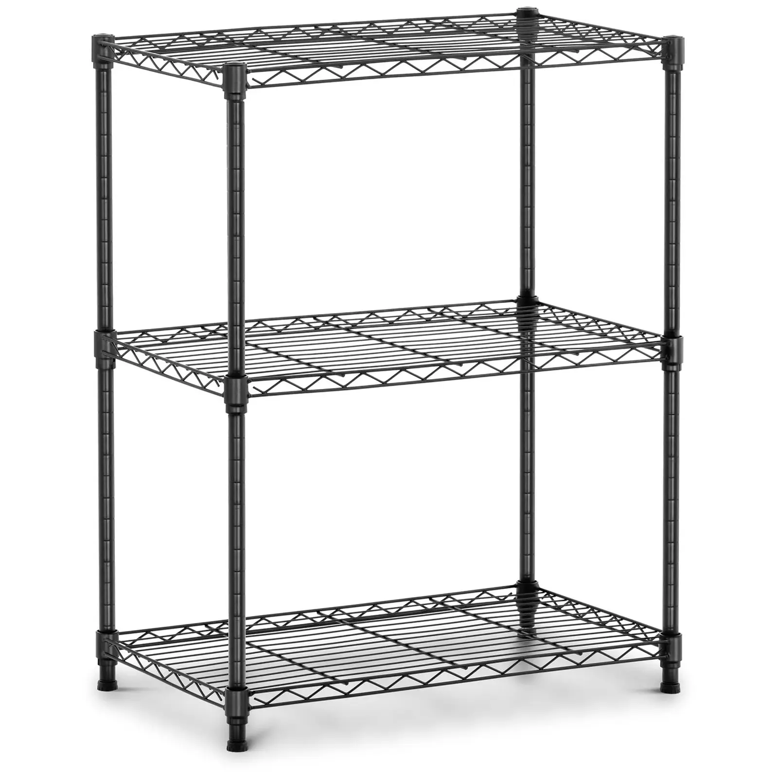 Reol av metall - 60 x 35 x 77 cm - 120 kg - sort