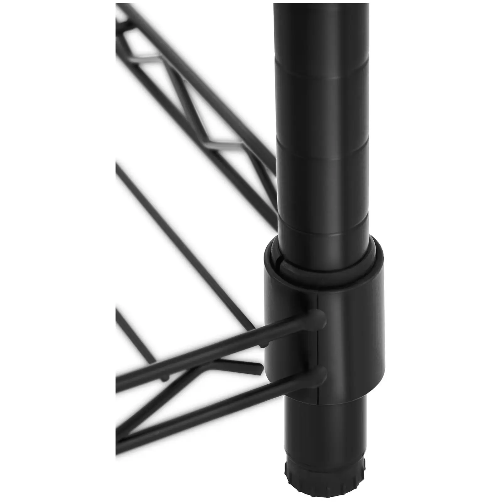 Étagère métallique noire - 60 x 35 x 77 cm - 120 kg (Charge max.: 120 kg)