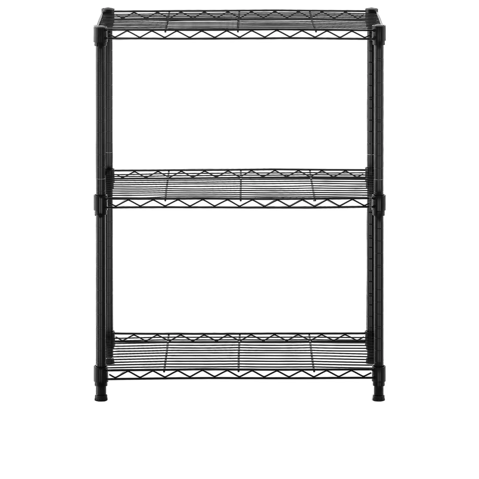 Étagère métallique noire - 60 x 35 x 77 cm - 120 kg (Nombre d'inserts: 3 Pc)