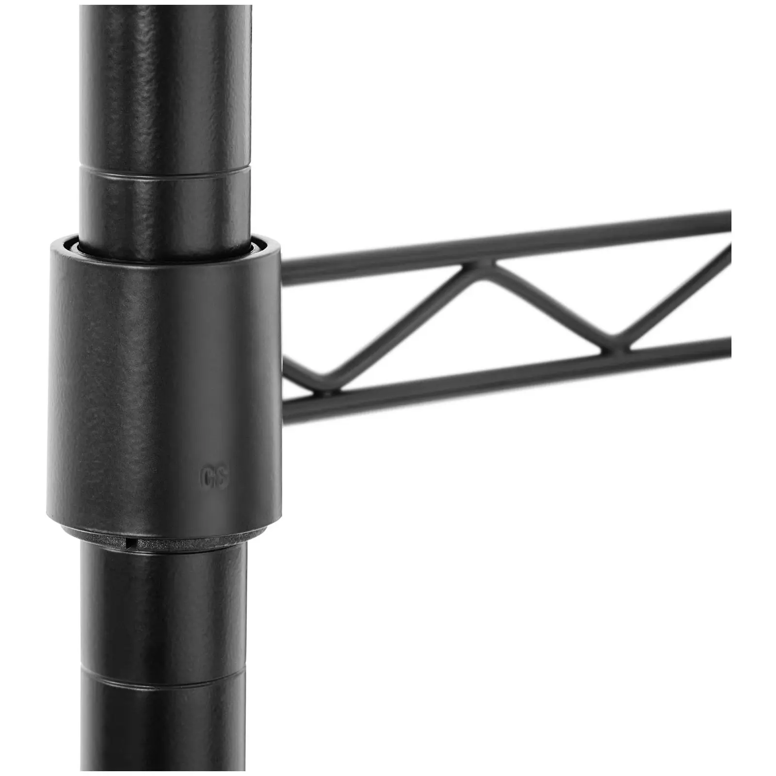 Portant vêtement en métal noir - 120 x 45 x 180 cm - 200 kg (Largeur tablette(s): 450 mm)