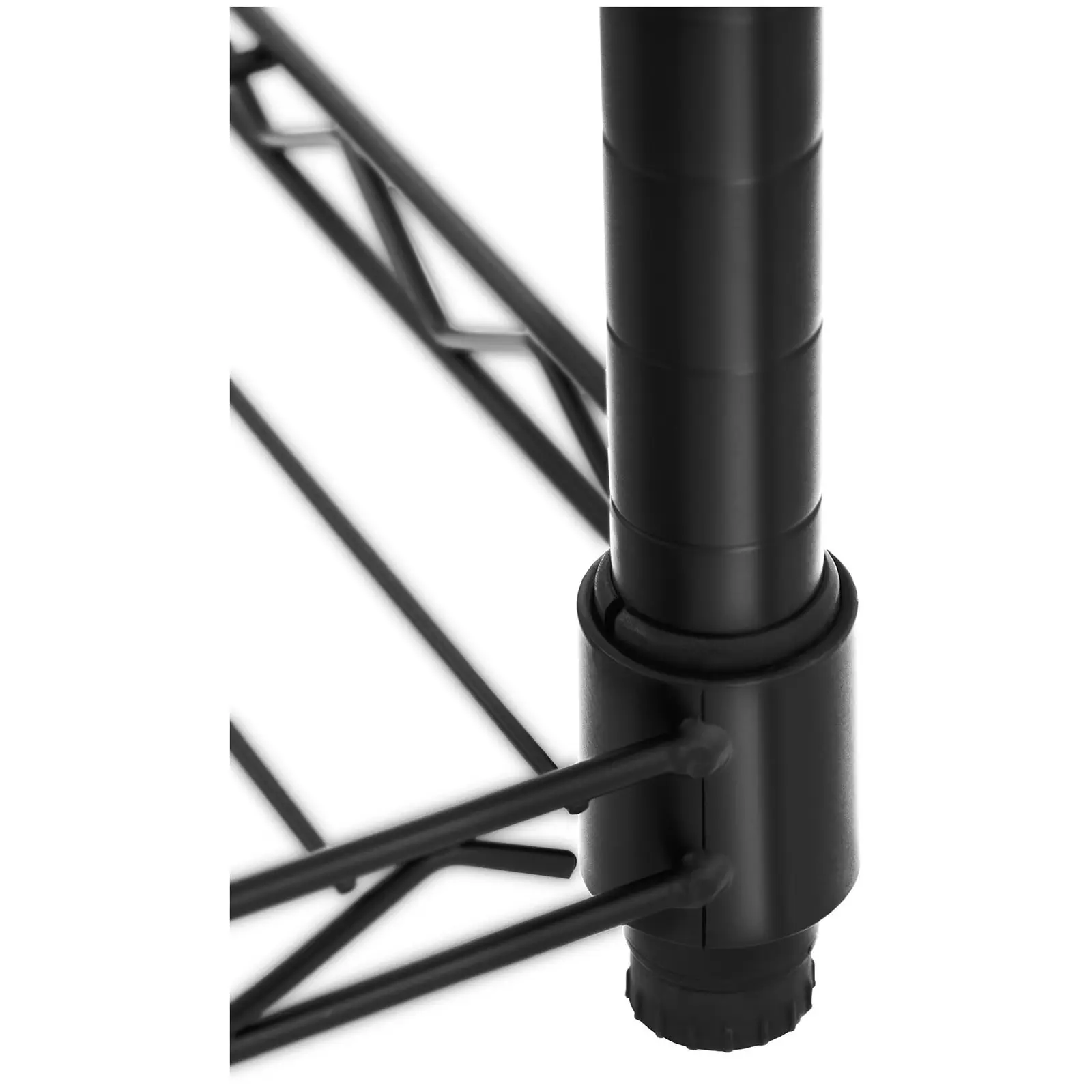 Portant vêtement en métal noir - 120 x 45 x 180 cm - 200 kg (Charge max.: 200 kg)