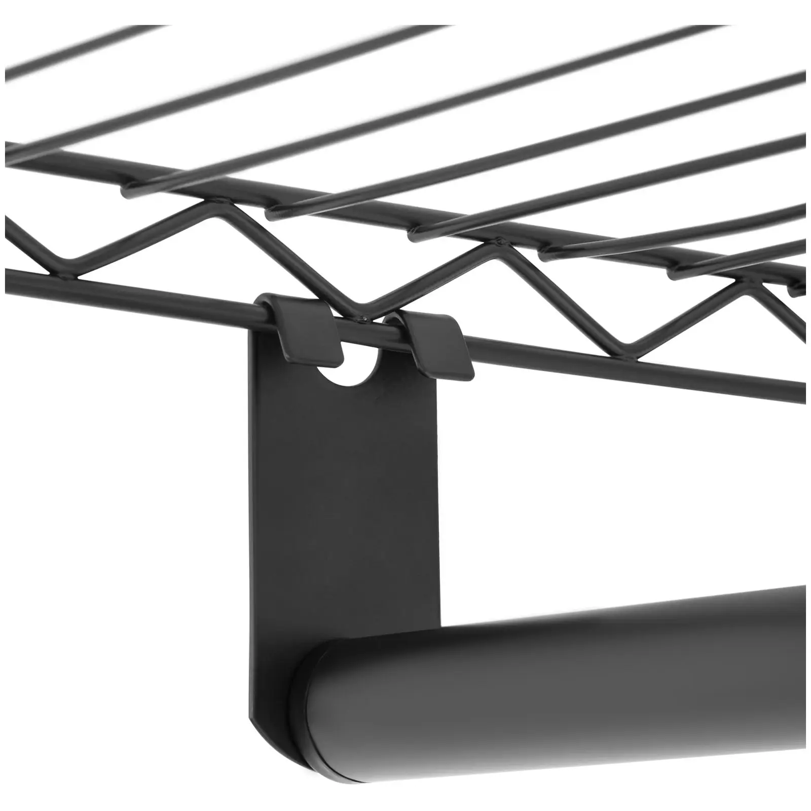 Portant vêtement en métal noir - 120 x 45 x 180 cm - 200 kg (Nombre d'inserts: 4 Pc)