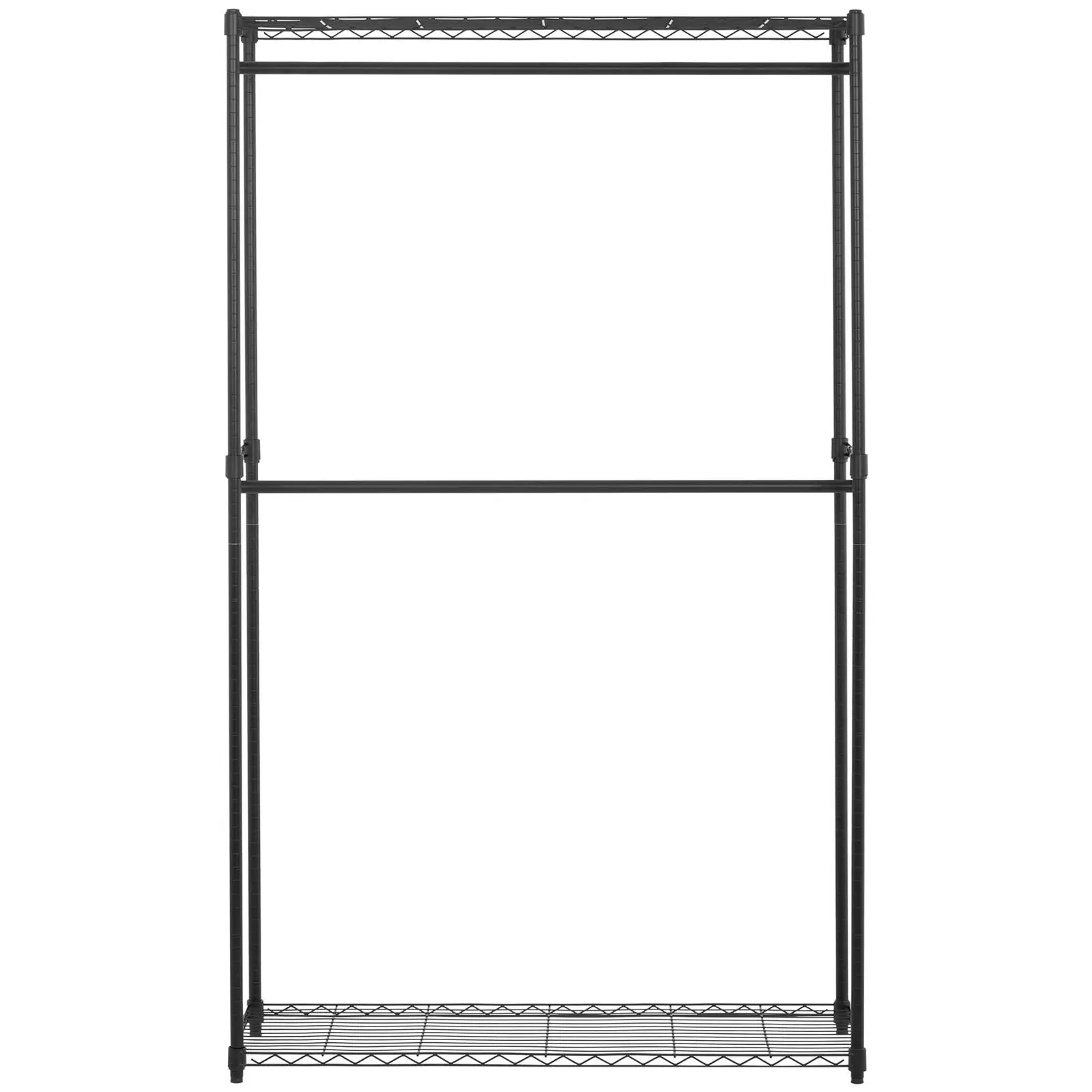 Portant vêtement en métal noir - 120 x 45 x 180 cm - 200 kg (Couleur(s): Noir)
