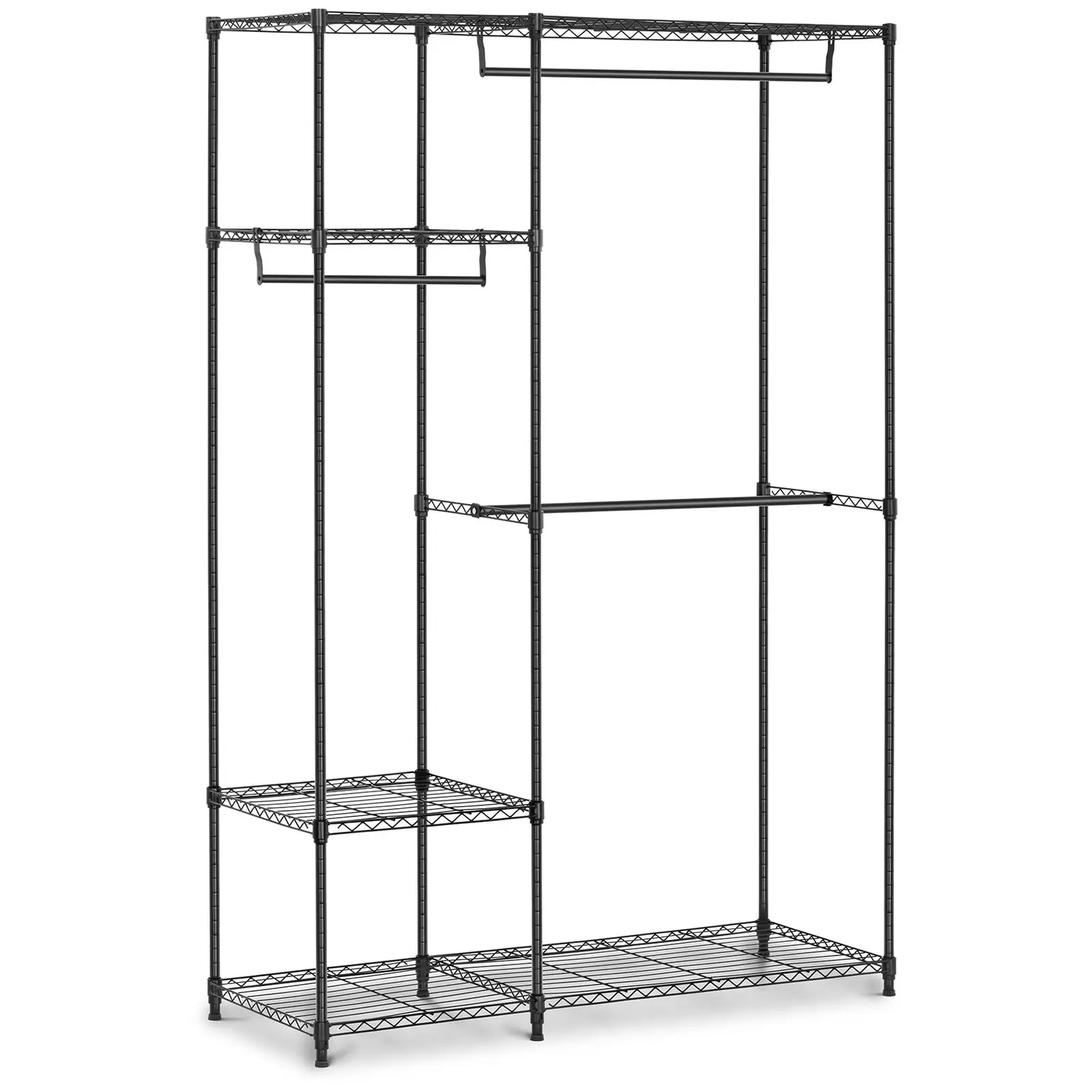 Estructura de metal para ropa - 120 x 45 x 179,5 cm - 270 kg - negra