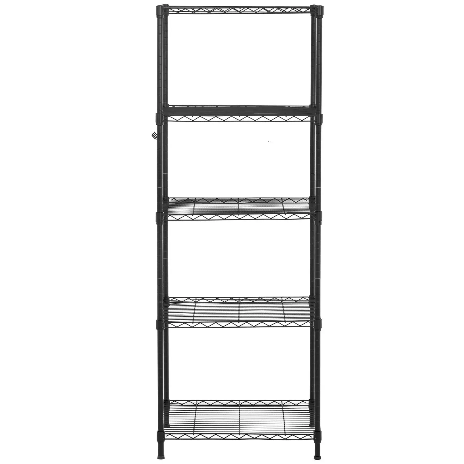Étagère métallique noire - 55 x 45 x 150 cm - 150 kg (Nombre d'inserts: 9 Pc)