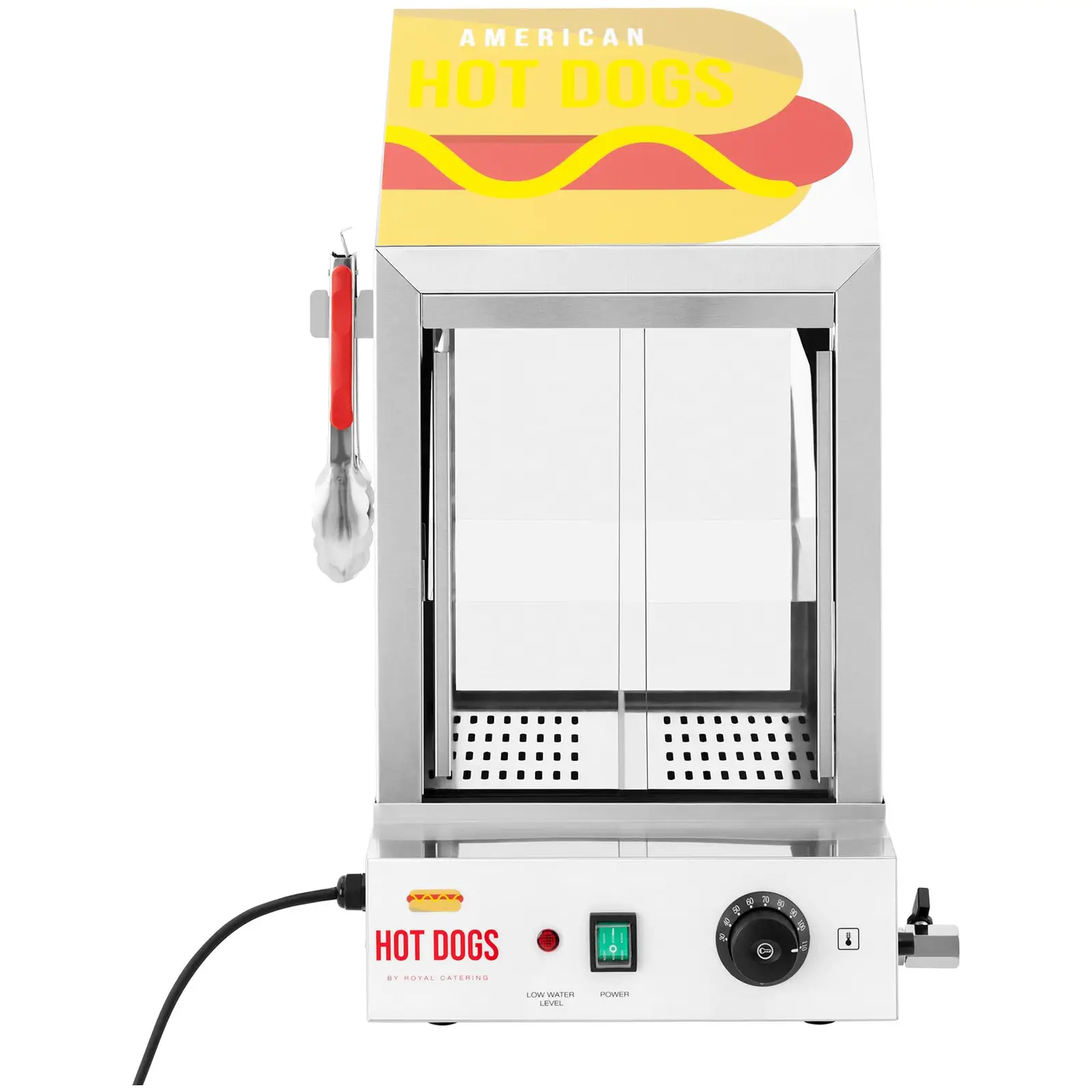 Ohřívač hotdogů - 100 párků- 25 rohlíků - 1 000 W (Kapacita vody: 6.5 l)