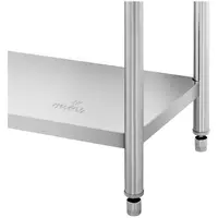 Werktafel – rvs werktafel - 120 x 70 cm - opstaande rand - 143 kg capaciteit