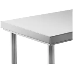Rozsdamentes acél asztal - 200 x 60 cm - 195 kg-os teherbírás