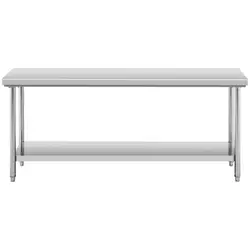 Pracovný stôl z nehrdzavejúcej ocele - 200 x 60 cm - 195 kg