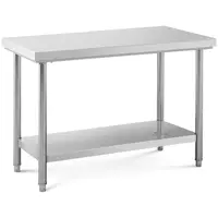 Pracovní stůl z ušlechtilé oceli - 120 x 60 cm - nosnost 137 kg