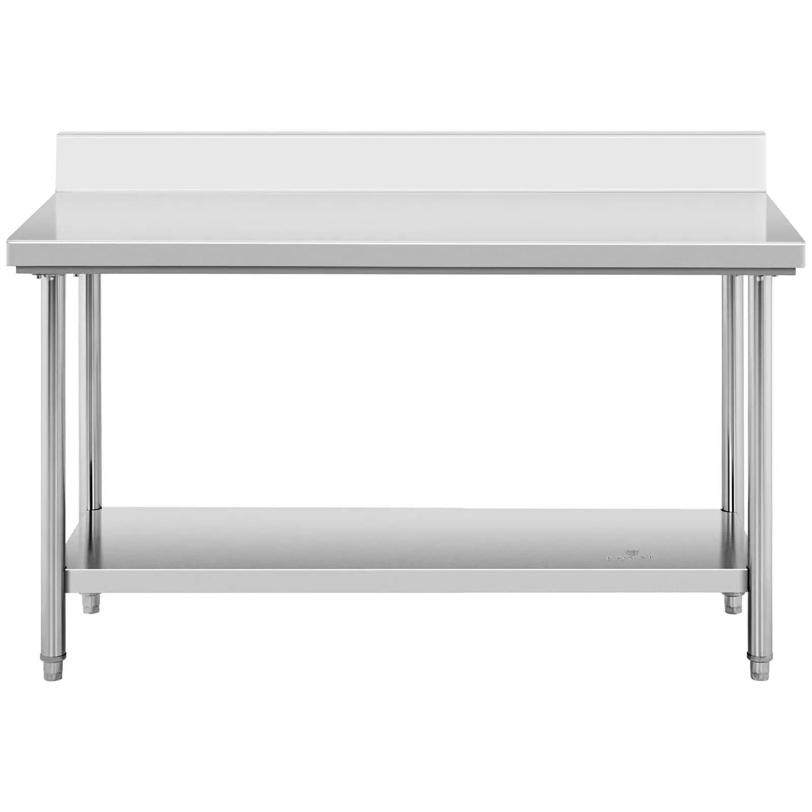 Stainless Steel Work Table - 150 x 60 cm - upstand - 159 kg capacity