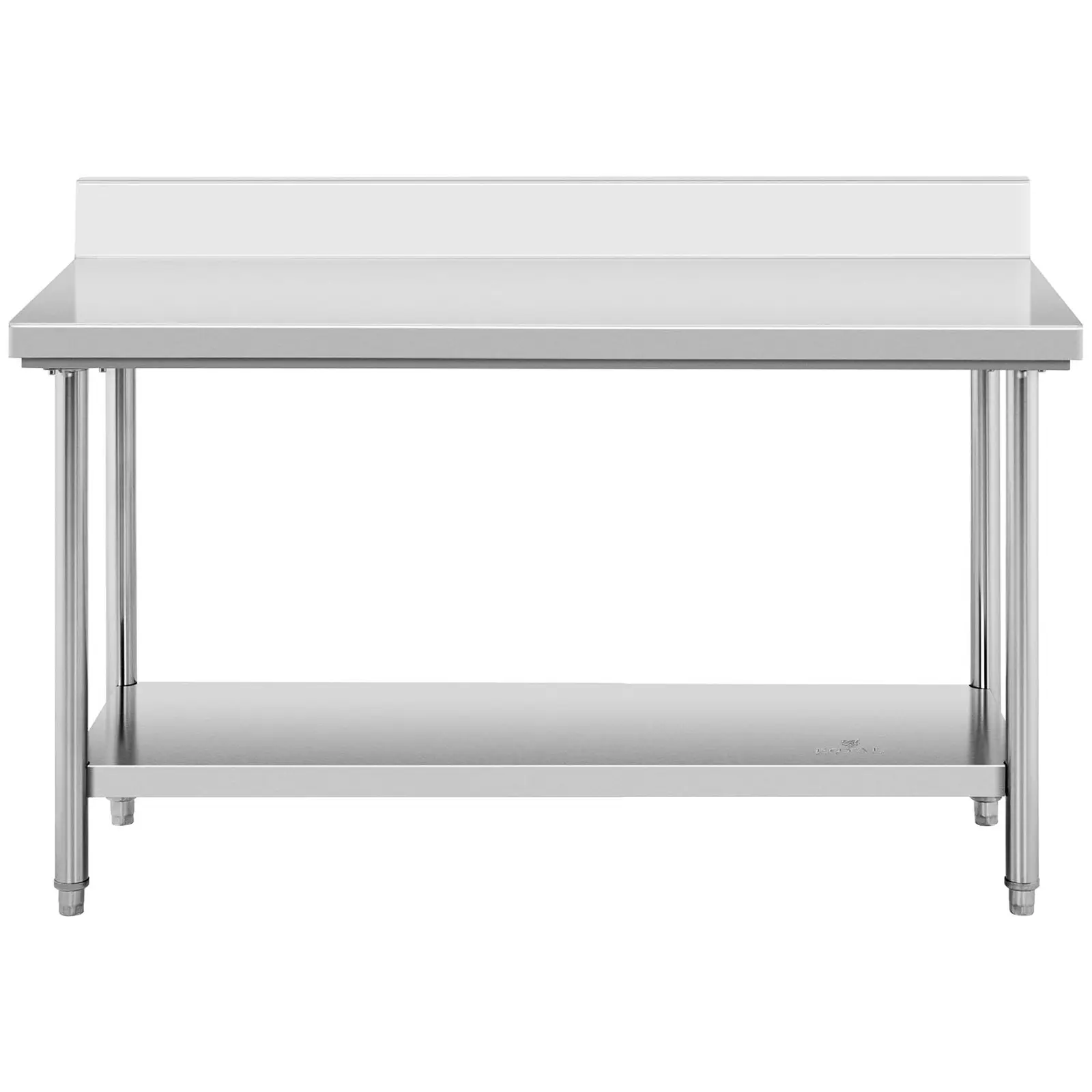 Table de travail inox avec dosseret - 150 x 60 cm - Capacité de 159 kg