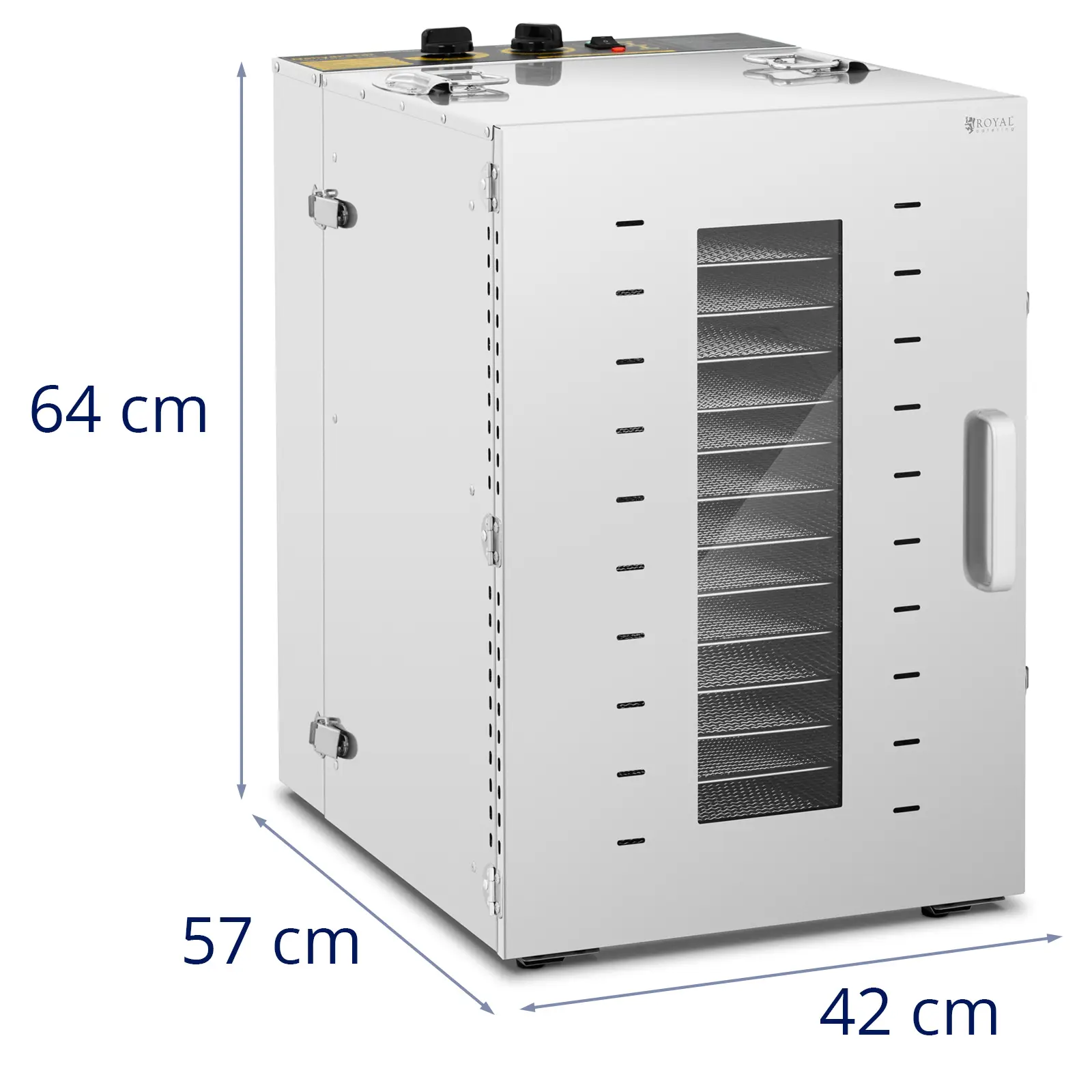 Sušička potravin - 1 500 W - 16 pater - Royal Catering (Hmotnost zásilky: 24.5 kg)