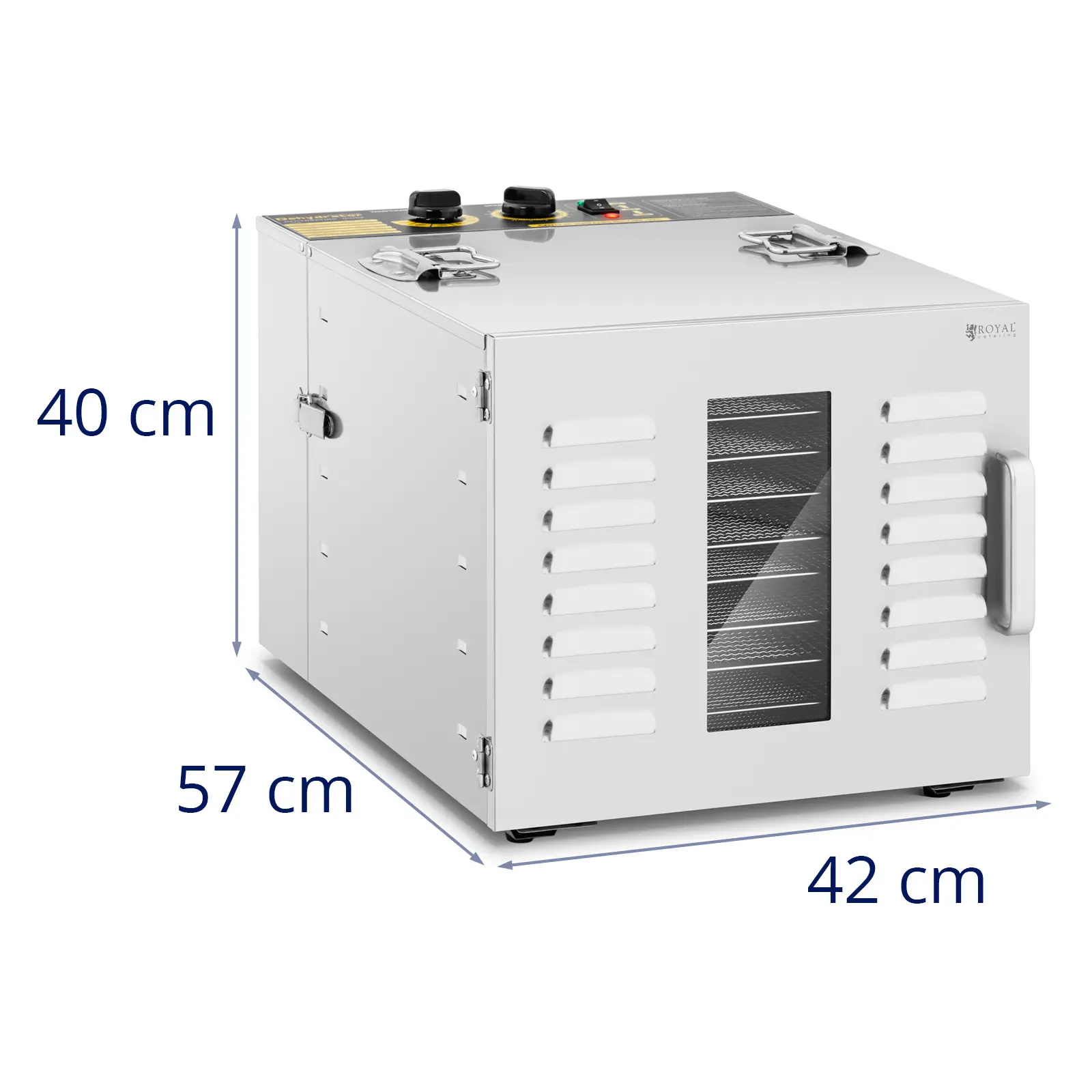 Sušička ovocia - 1 000 W - 10 políc (Rozmery zásielky (D x Š x V): 61 x 48.5 x 46 cm)