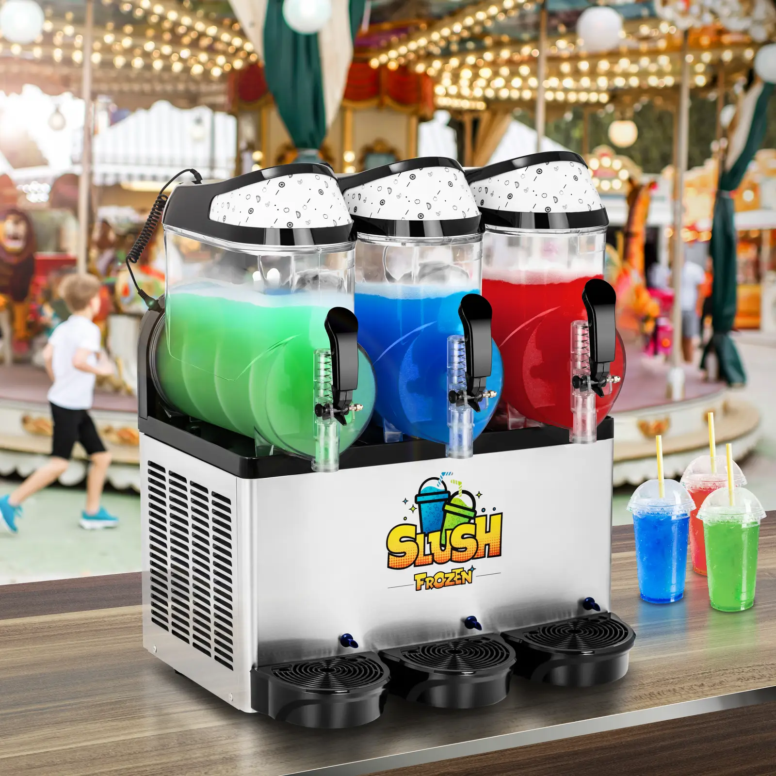 Slush Machine - 3 x 10 litres - LED