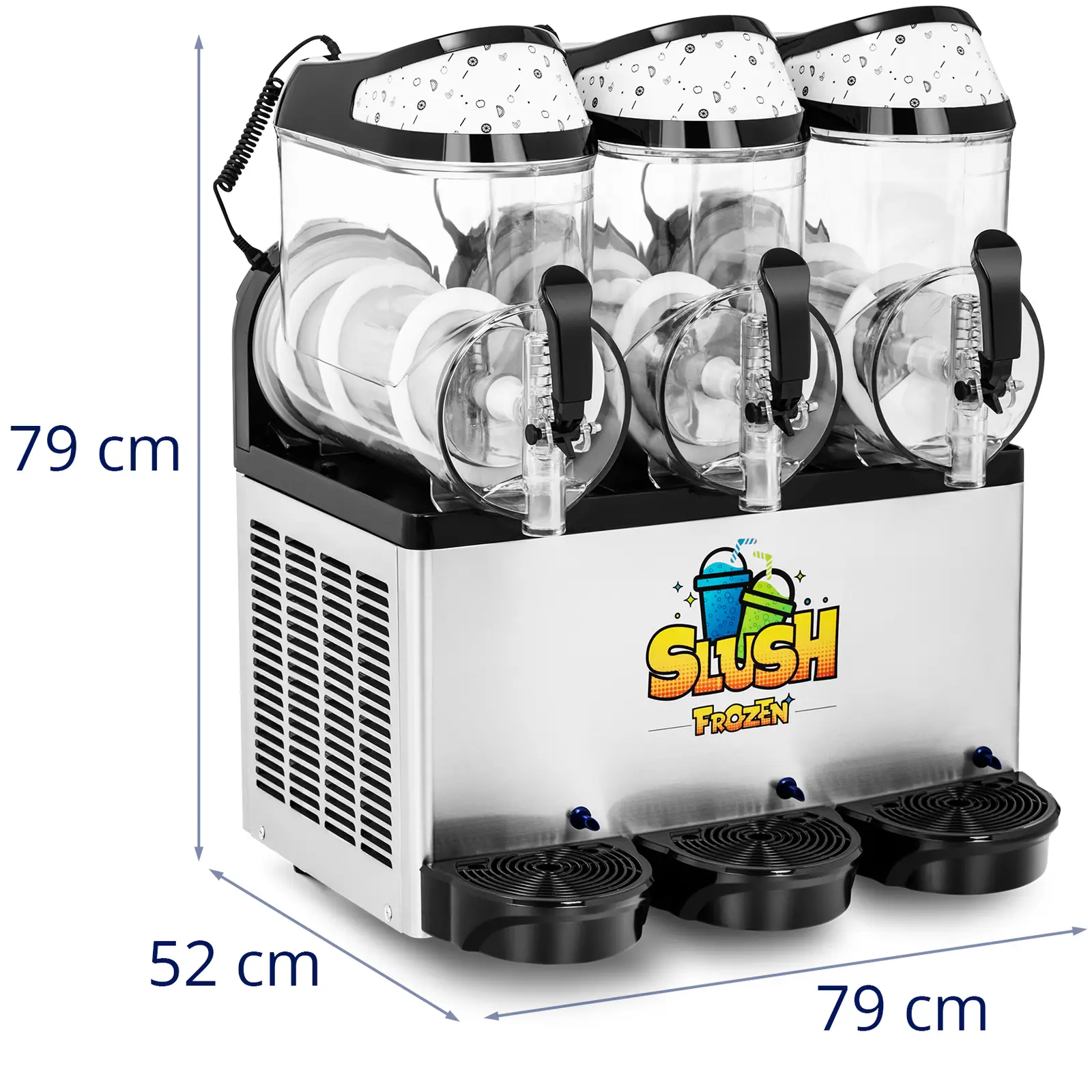 Stroj na ľadovú drť - 3 x 10 litrov - LED