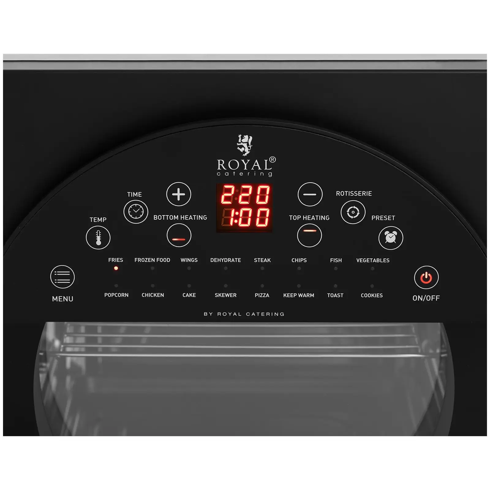 Mini forno elétrico / Fritadeira de ar quente - 12 programas - 1700 W - 14,5 l