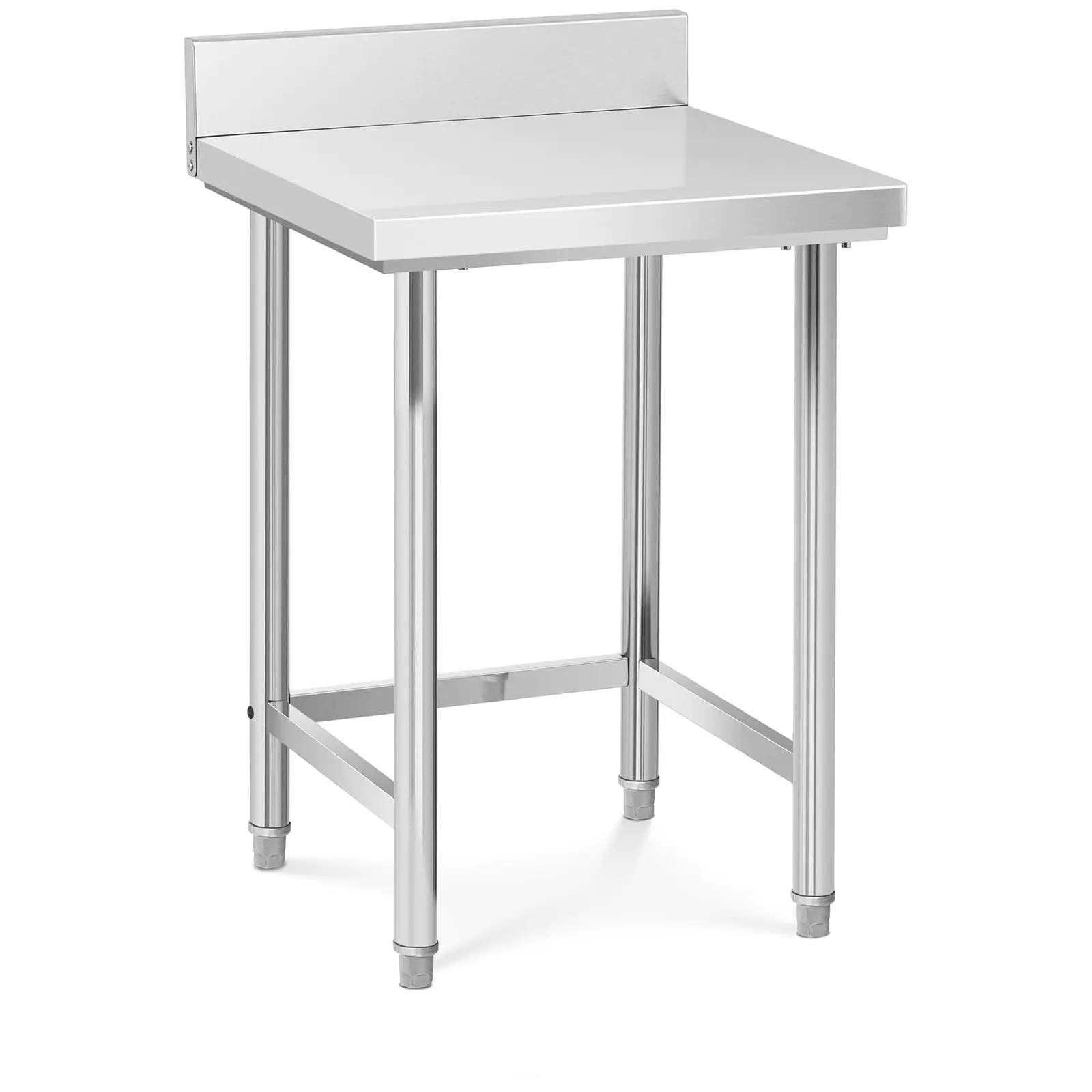 Tavolo inox con alzatina - 64 x 64 cm - Capacità di carico: 200 kg