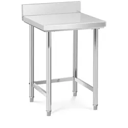 Pracovní stůl z ušlechtilé oceli - 64 x 64 cm - lem - nosnost 200 kg