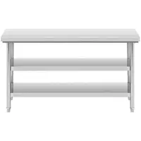 Stainless Steel Work Table - 150 x 60 cm - 600 kg - 3 levels