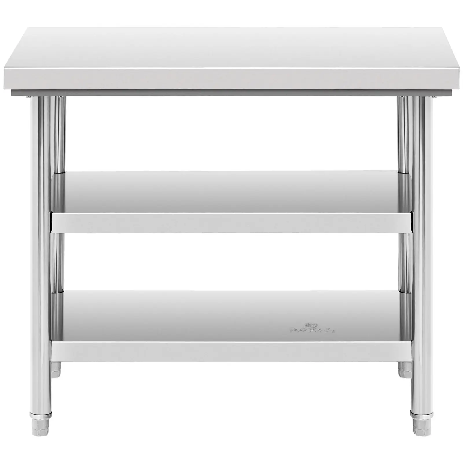 Occasion Table de travail inox - ECO - 100 x 60 cm - 600 kg - étagère intermédiaire - Royal Catering (Nombre de tablettes: 3)