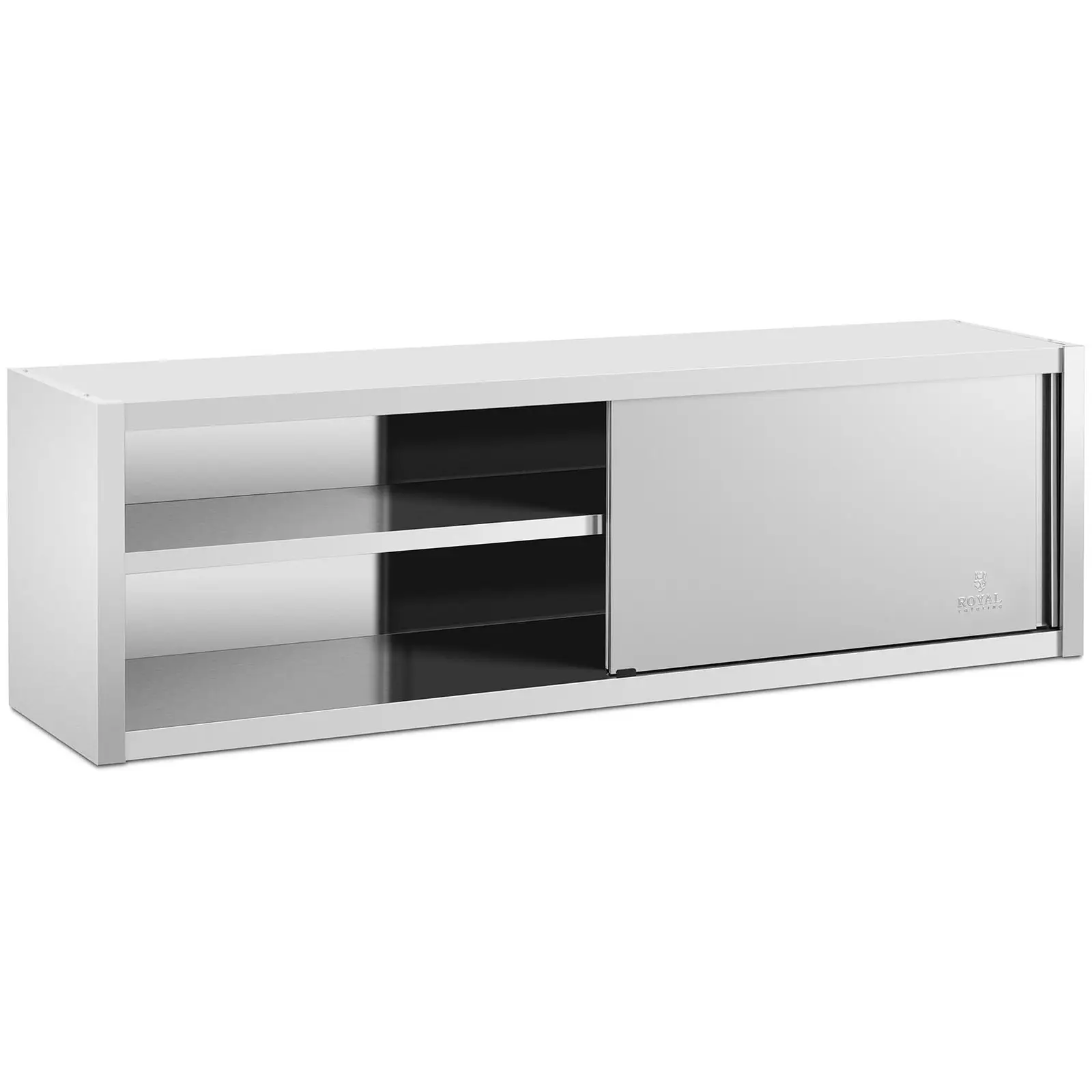 Edelstahl Hängeschrank - 200 x 45 cm - Royal Catering - 30 kg