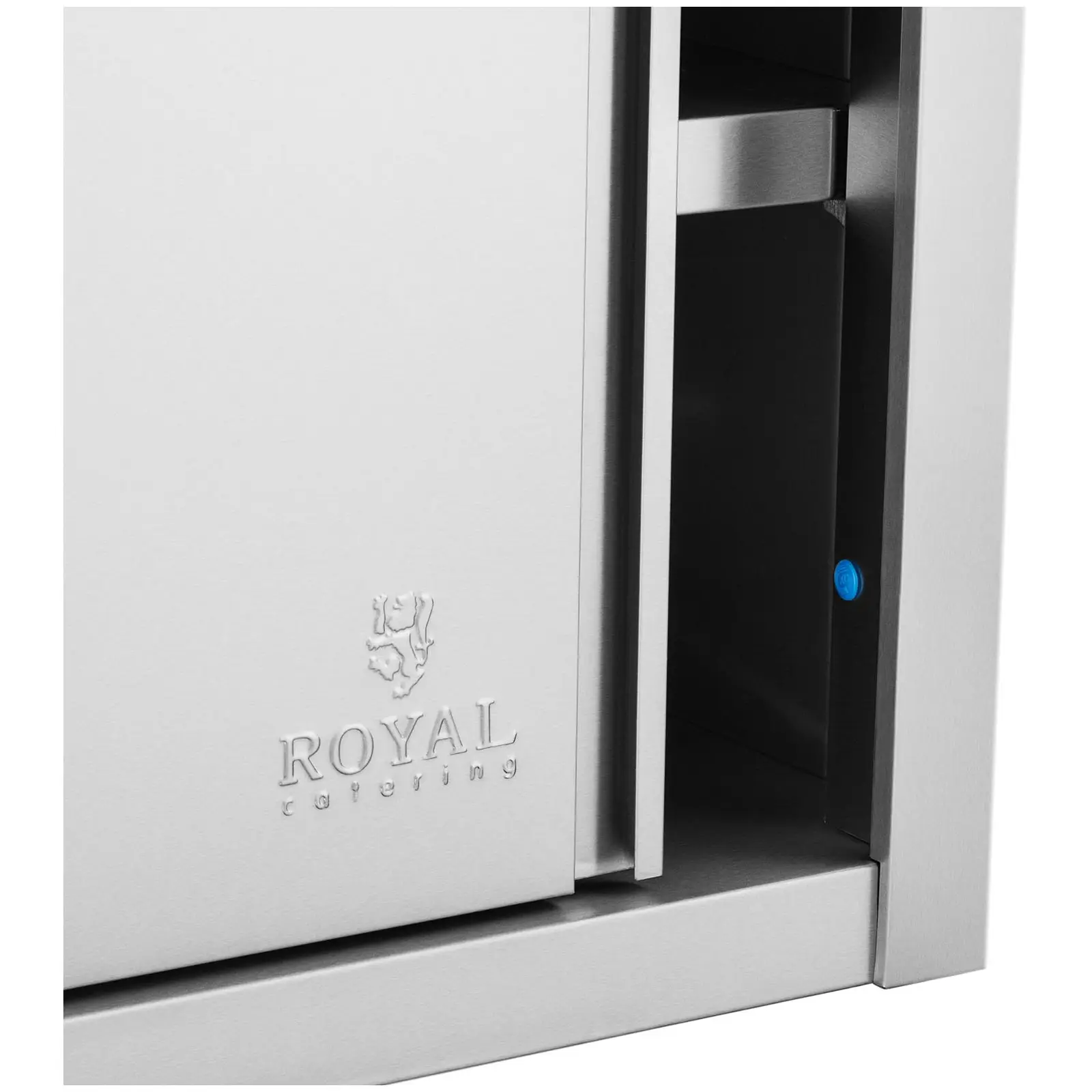 Závěsná skříňka z ušlechtilé ocele - 200 x 45 cm - Royal Catering - 30 kg (Dveře: Ano)