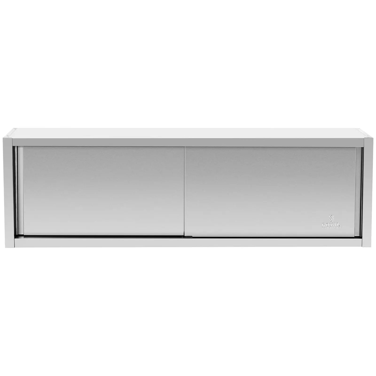 Závěsná skříňka z ušlechtilé ocele - 200 x 45 cm - Royal Catering - 30 kg (Barva: Stříbrná)