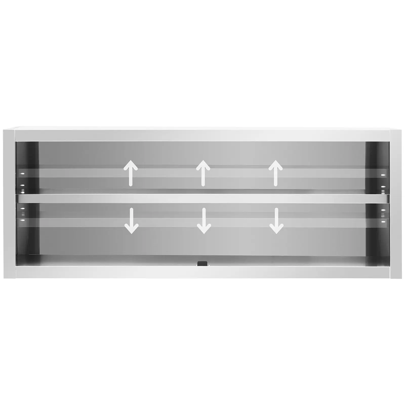 Nástěnná skříňka z ušlechtilé oceli - 160 x 45 cm (Dveře: Ano)