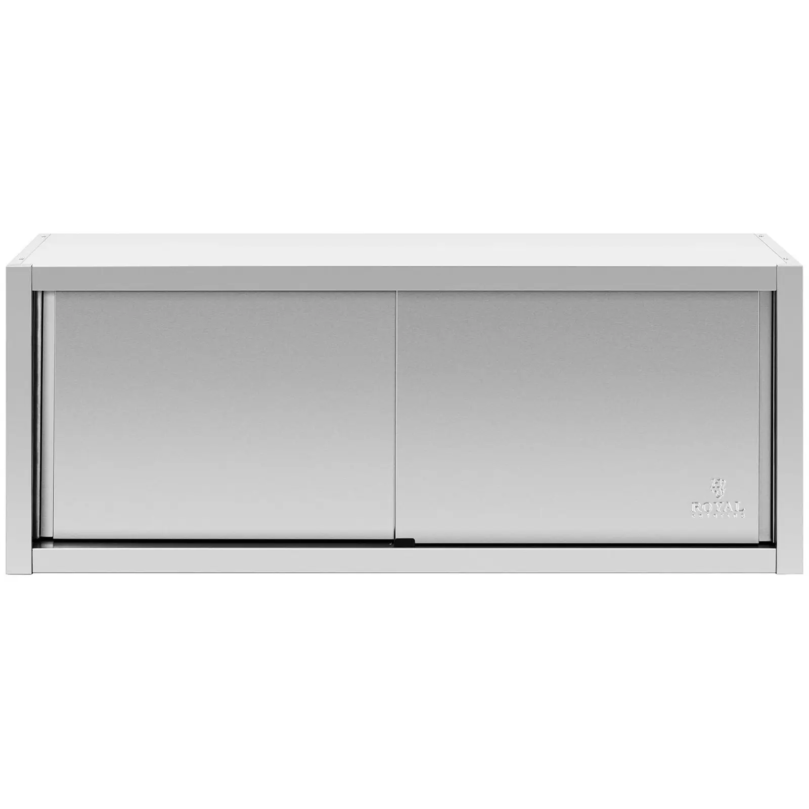 Nástěnná skříňka z ušlechtilé oceli - 150 x 45 cm (Barva: Stříbrná)