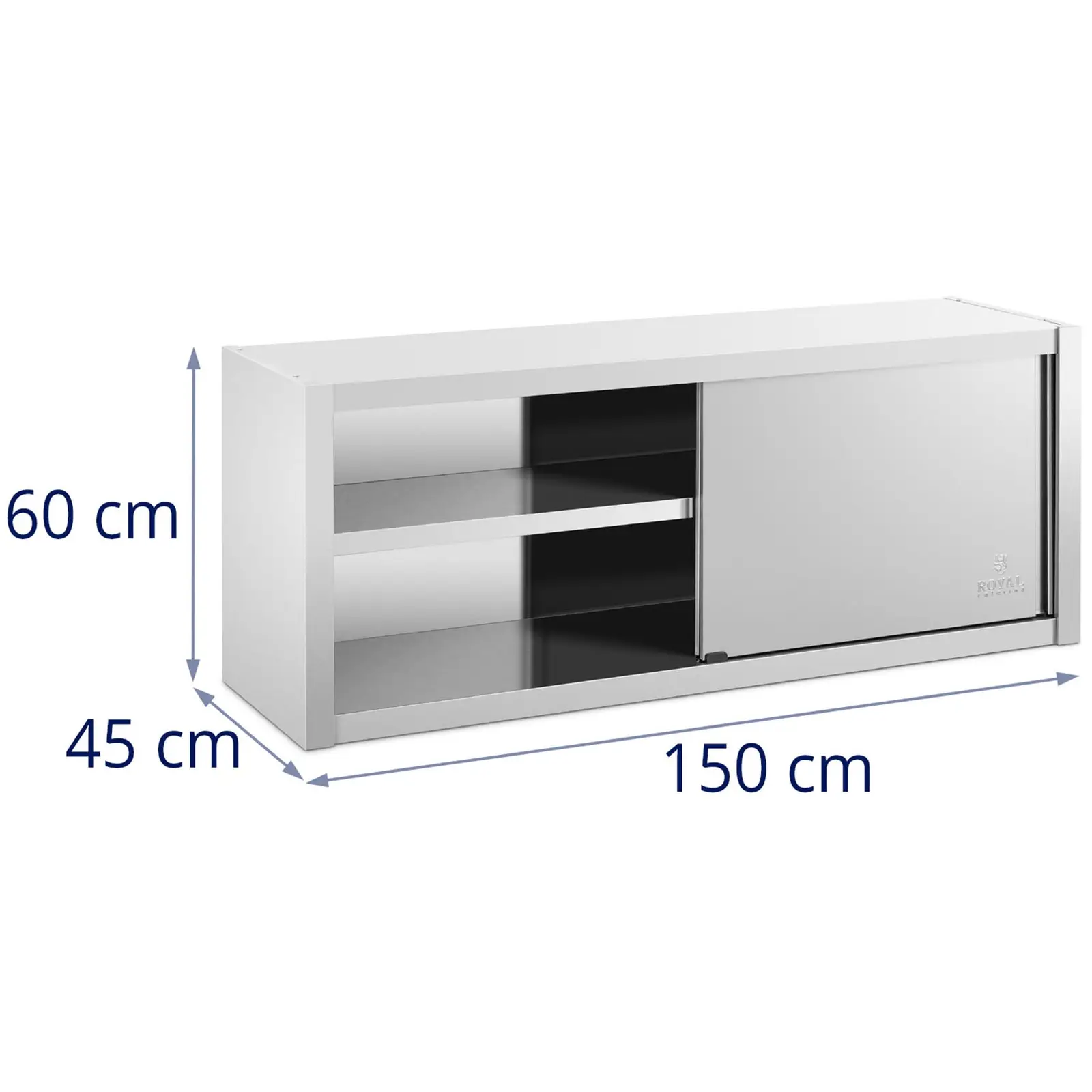 Pensile in acciaio inox - 150 x 45 cm