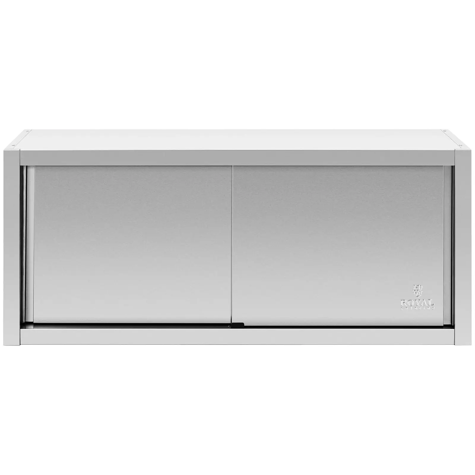 Edelstahl Hängeschrank - 140 x 45 cm (Farbe: Silbern)