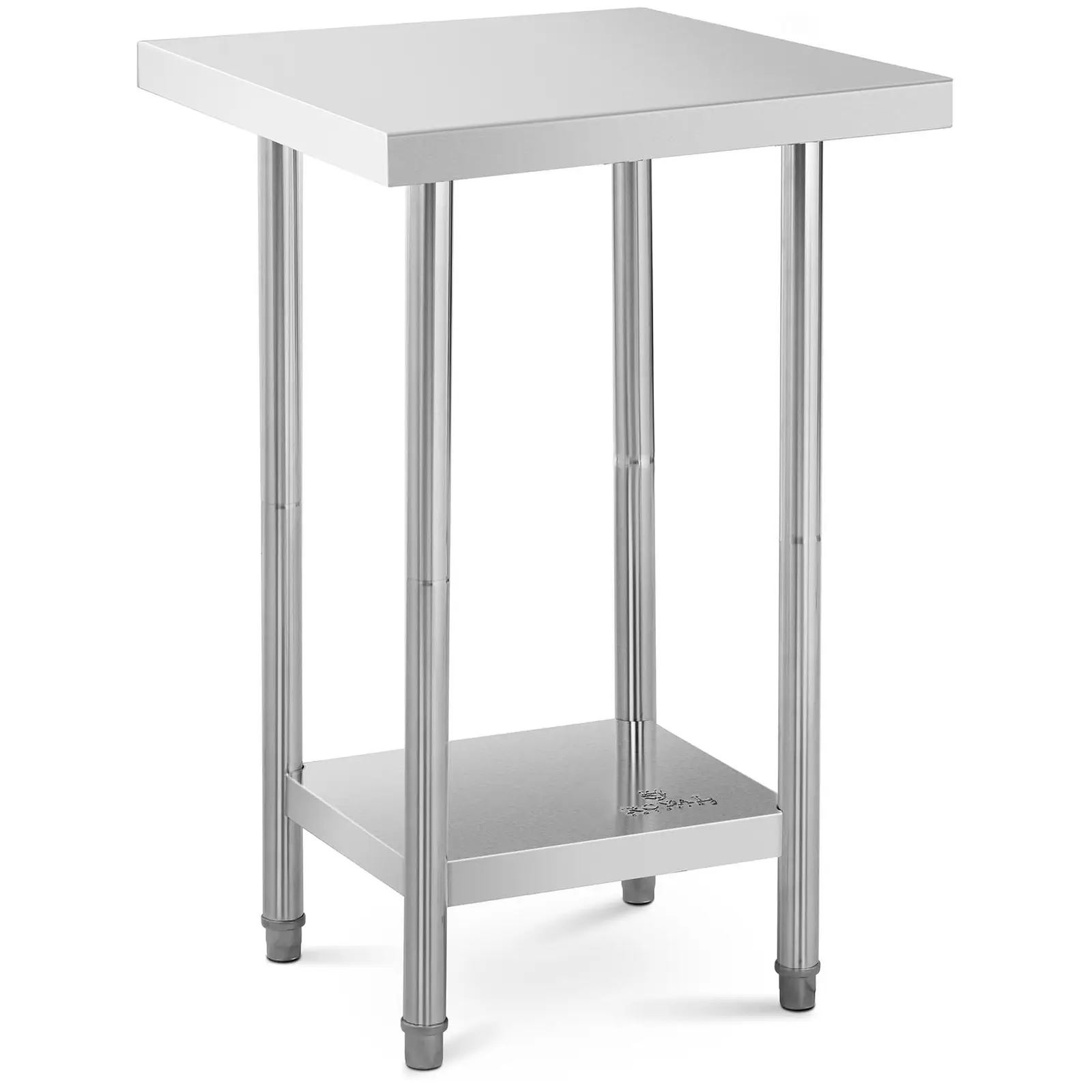 Pracovný stôl z nehrdzavejúcej ocele - 61 x 61 cm - nosnosť 480 kg