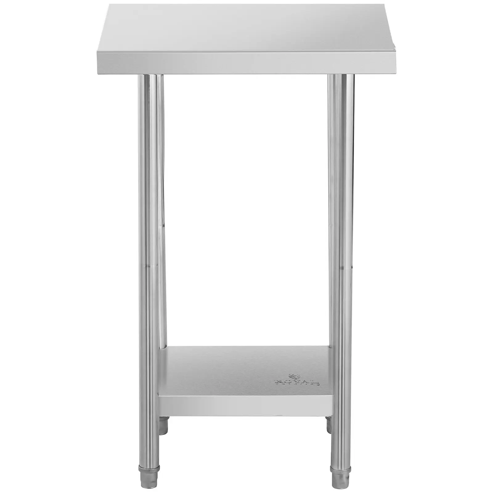 Stainless Steel Work Table - 61 x 61 cm - Royal Catering - 480 kg load capacity (Number of shelves: 2)