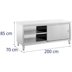 Work Cabinet - 200 x 70 cm - 600 kg load capacity