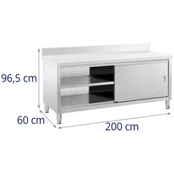 Mueble neutro - antisalpique - 200 x 60 cm - hasta 600 kg