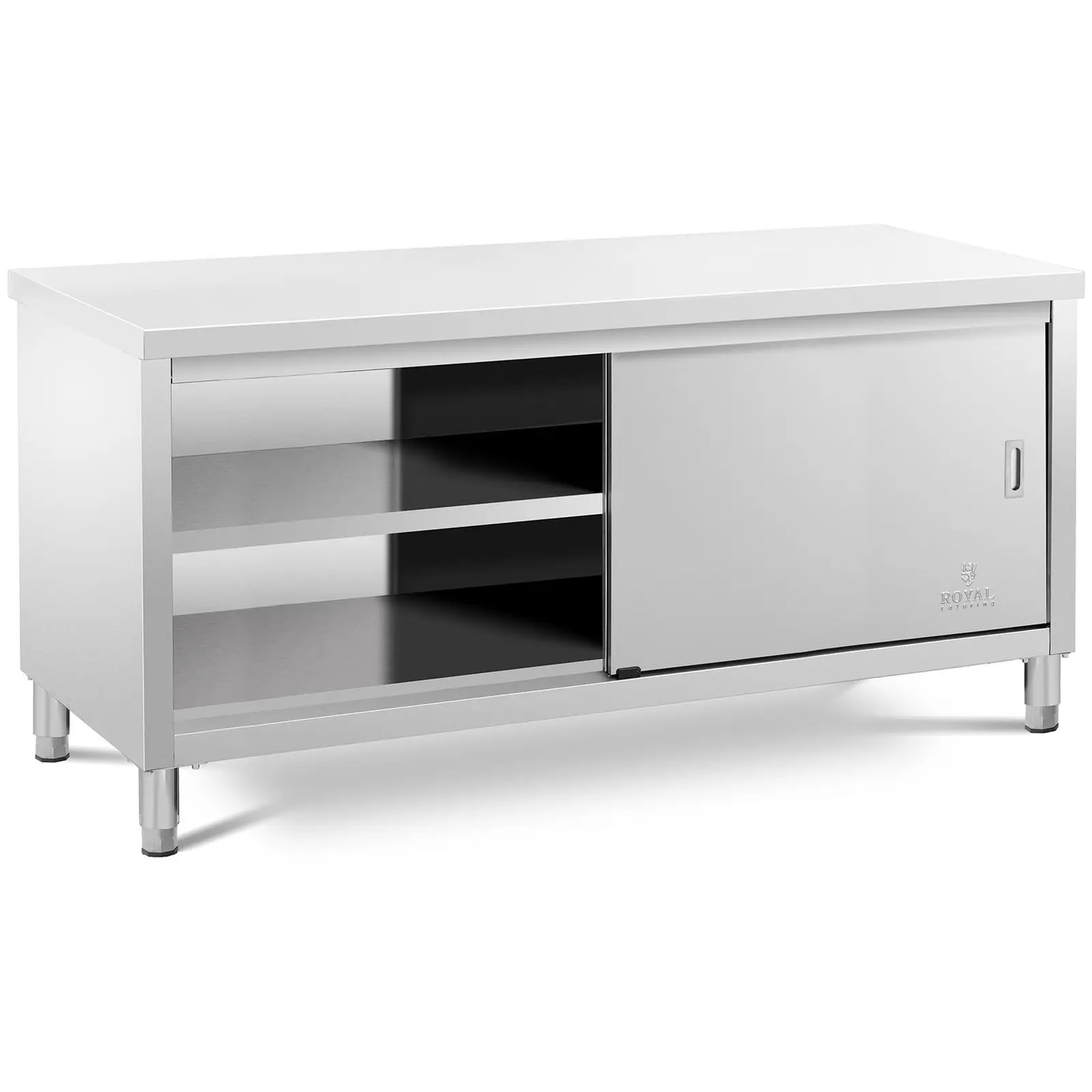 Edelstahl-Arbeitsschrank - ECO - 180 x 60 cm - 500 kg - Royal Catering