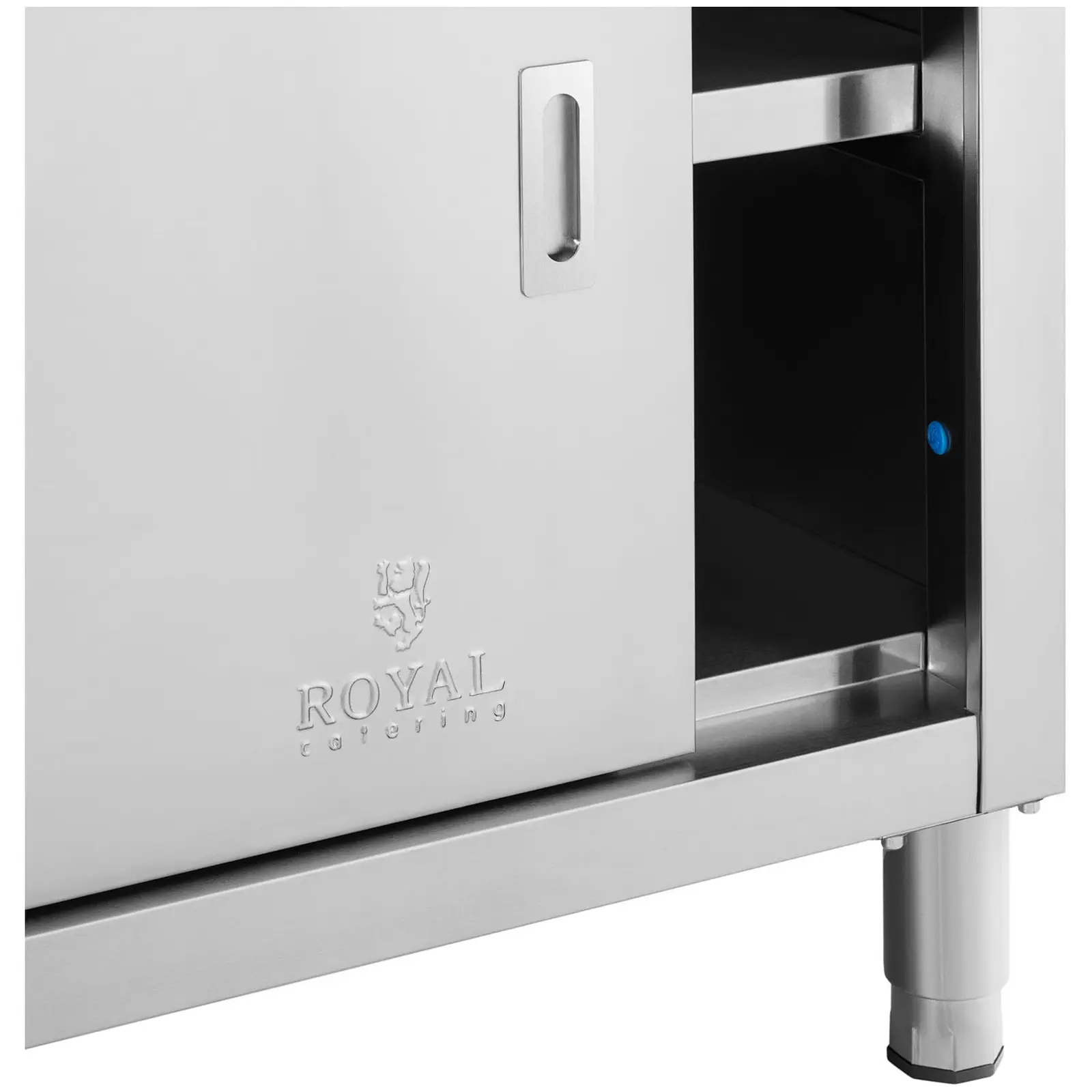 Edelstahl-Arbeitsschrank - ECO - 180 x 60 cm - 500 kg - Royal Catering (Höhenverstellbare Ablage: Nein)