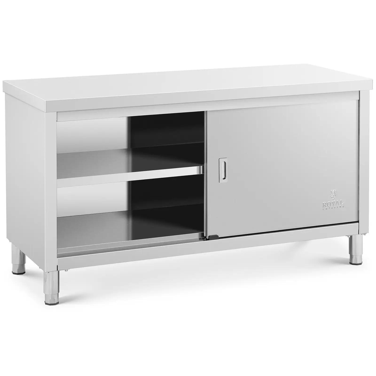 Mueble neutro en acero inoxidable - 150 x 60 x 85 cm - 600 kg de capacidad de carga