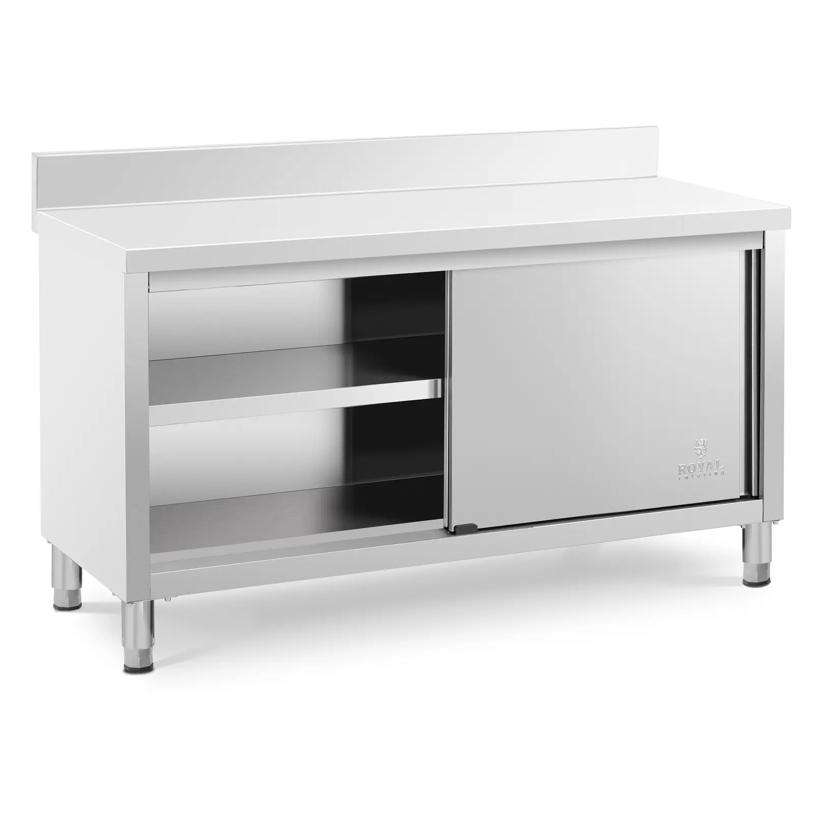 Meuble bas inox - ECO - 150 x 60 cm - 600 kg - Dosseret - Royal Catering