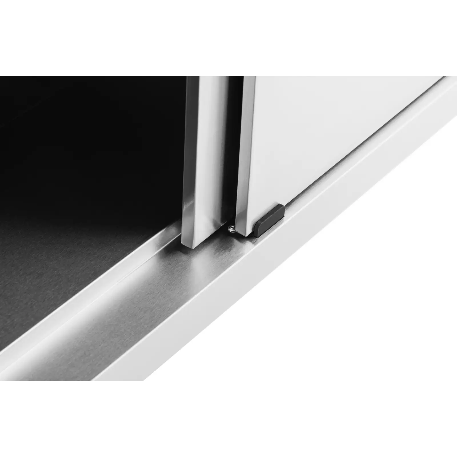 Tavolo armadiato inox con alzatina - 150 x 60 x 85 cm - Capacità di carico: 600 kg