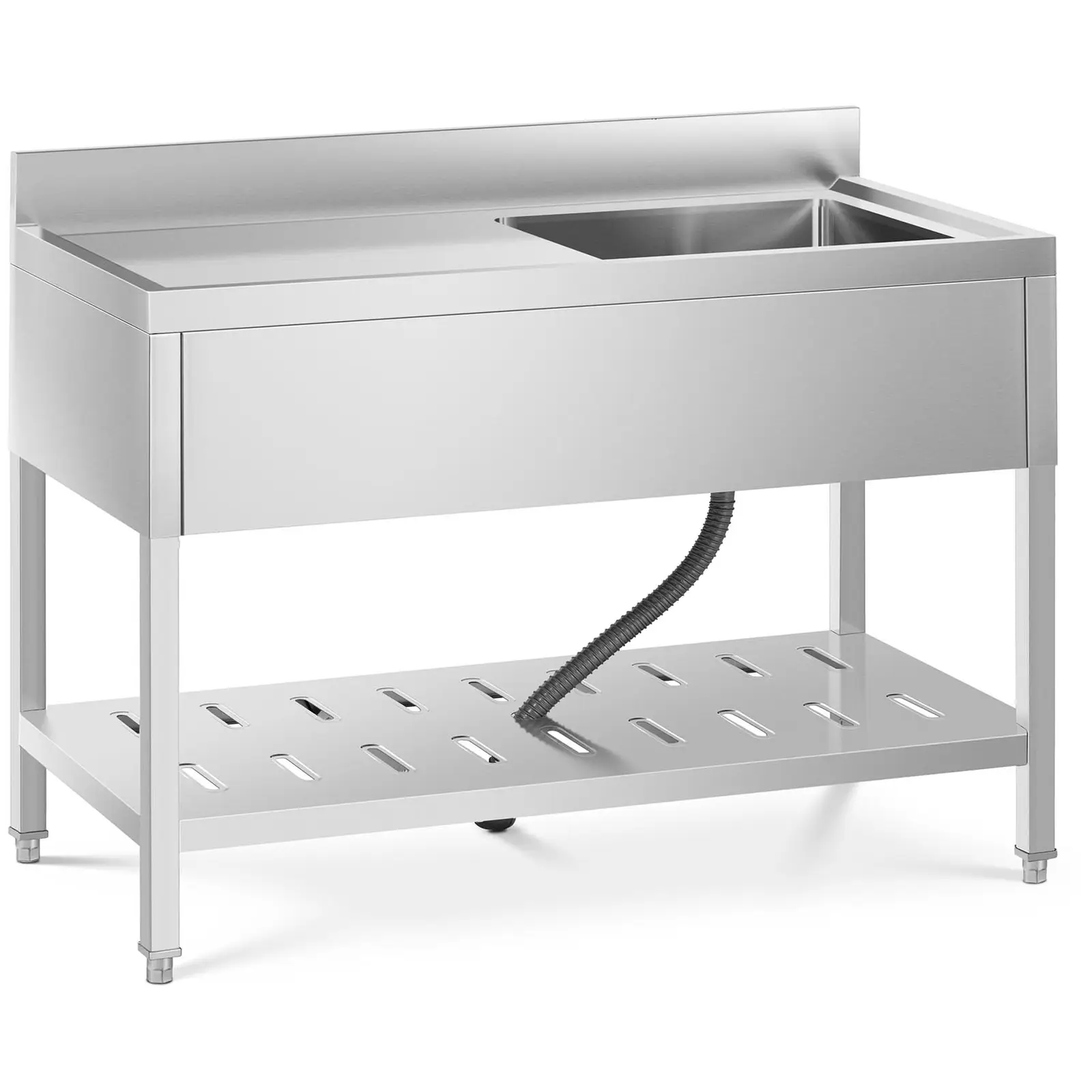 Lavello in acciaio inox per cucina professionale a una vasca - Acciaio inox - 49 x 42 x 24,5 cm