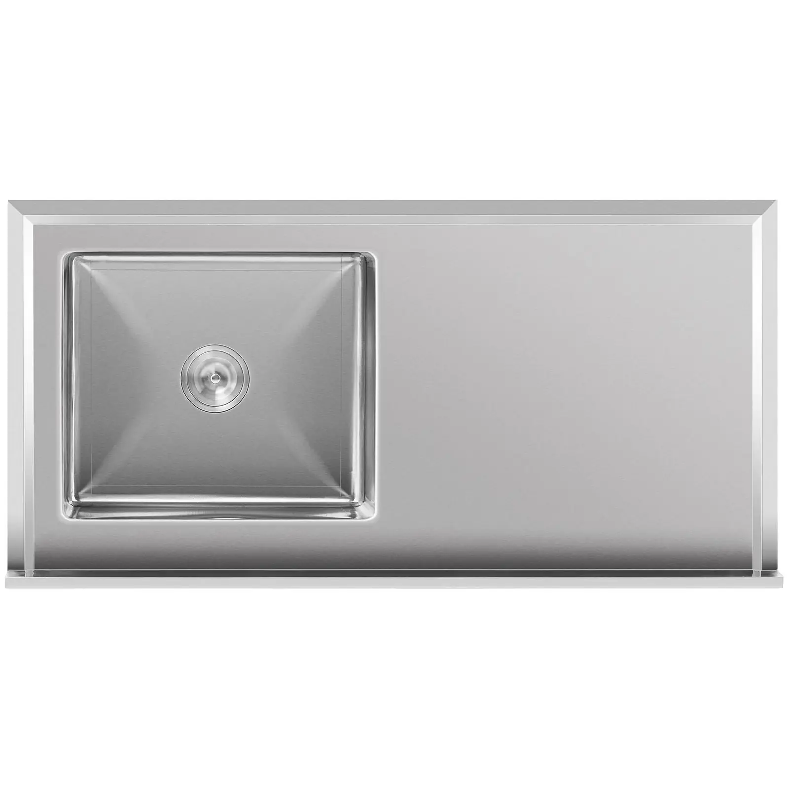 Commercial Kitchen Sink - 1 basin - stainless steel - 49 x 42 x 24.5 cm