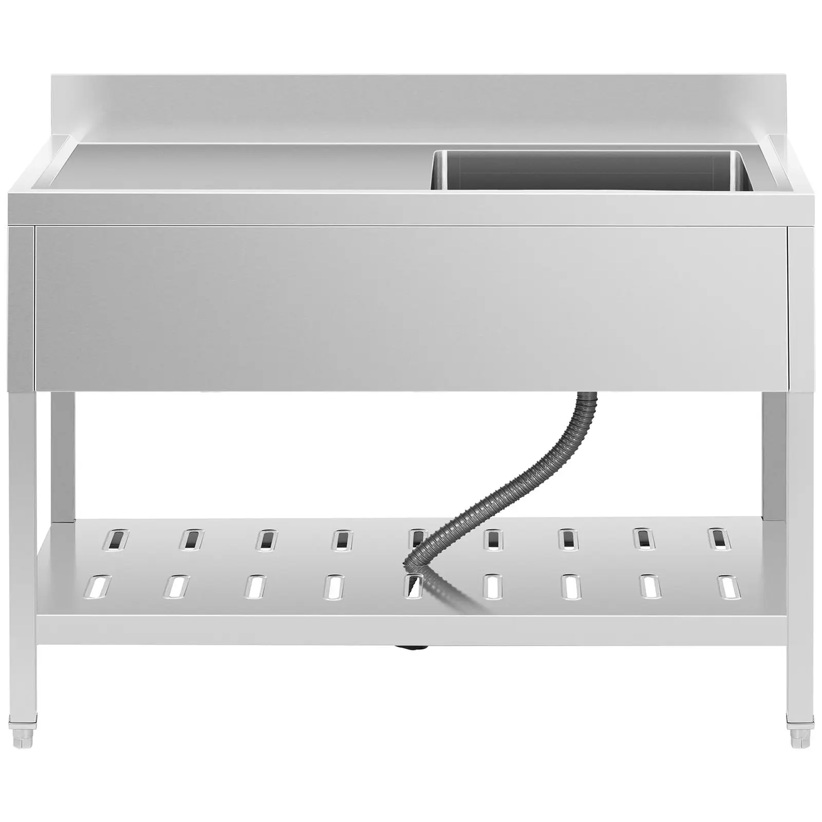 Évier professionnel - 1 bac - Inox - 49 x 42 x 24,5 cm (Matériau(x): Acier inoxydable)